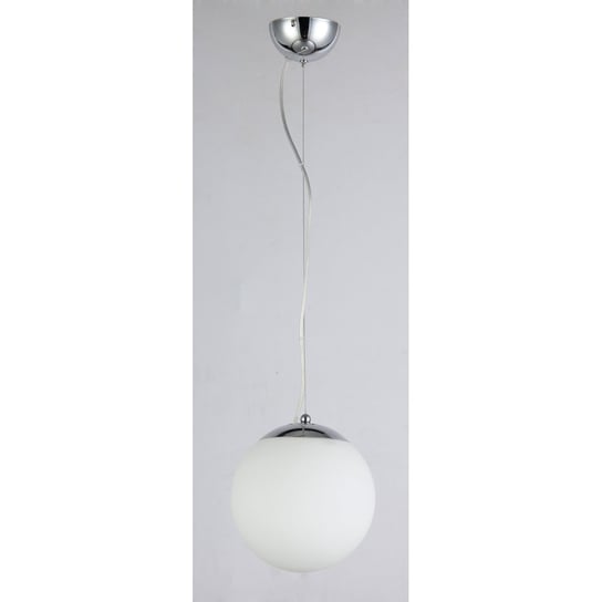 Lampa wisząca AZZARDO White Ball, biało-srebrna, 1x40W, 150x20 cm AZzardo