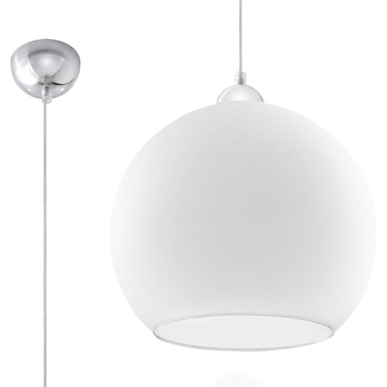 Lampa wisząca BALL biała minimalistyczny okrągły rozproszone światło SL.0256 Sollux Lighting Sollux Lighting