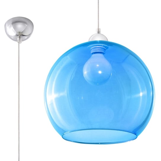 Lampa wisząca BALL błękitna minimalistyczny okrągły rozproszone światło SL.0251 Sollux Lighting Sollux Lighting