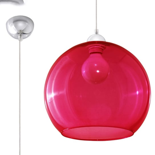 Lampa wisząca BALL czerwona minimalistyczny okrągły rozproszone światło SL.0253 Sollux Lighting Sollux Lighting