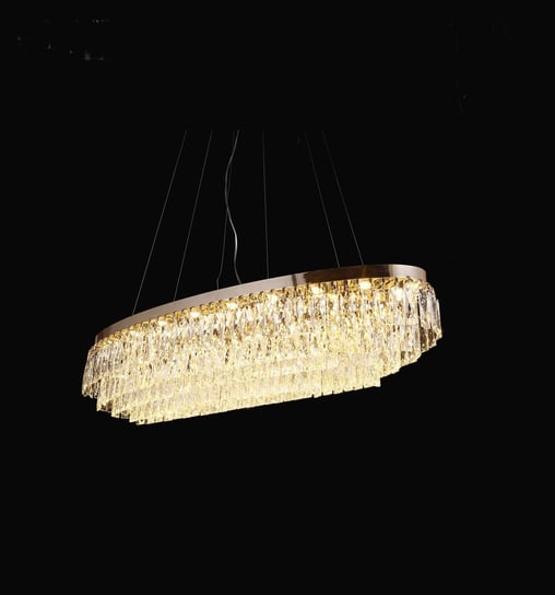 Lampa wisząca BELLA 15904, kryształowa, złota, o długości 120 cm Inna marka