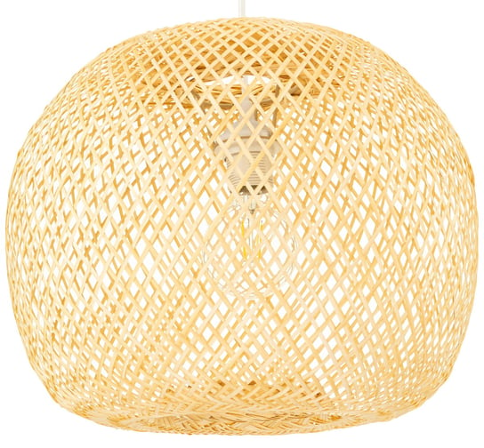 Lampa wisząca biała BOHO bambusowa 40cm BMB03 Ledigo