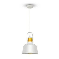 Lampa wisząca biała industrialna okrągła Aluminium Shade-White VT-7422-WH 3729 V-TAC V-TAC