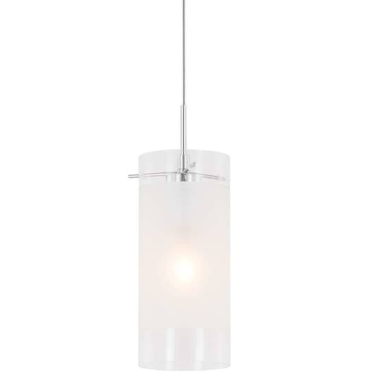 LAMPA wisząca BLEND MDF9489/1 Italux szklana OPRAWA okrągły ZWIS tuba przezroczysta biała ITALUX