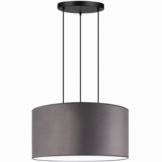 Lampa wisząca BLENDA DUŻY ABAŻUR XL 60cm WELUR szary Tornado