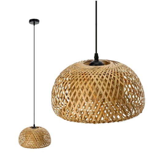 Lampa wisząca BOHO mała BAKU S 30cm Bambusowa 1xE27 sufitowa Naturalna Kobi
