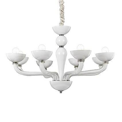 Lampa wisząca CASANOVA SP8 biała (094045) Ideal Lux - żyrandol Inna marka