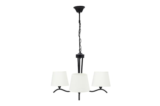 Lampa wisząca CLARIKA czarny/biały, 67x67x36 , metal/tkanina Konsimo