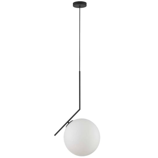 Lampa wisząca CONDI MDM-7475/1-L-BL MDECO loftowa OPRAWA szklany ZWIS kula ball grafitowa biała Mdeco