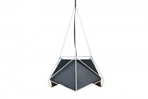 Lampa wisząca czarna metal E27 Net Prism-Black Pendant VT-7401-B 3944 V-TAC V-TAC