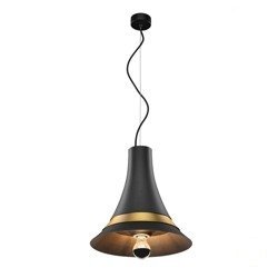 Lampa wisząca czarna mosiądz BATO 35 PD E27 SLV, 1001266 SLV