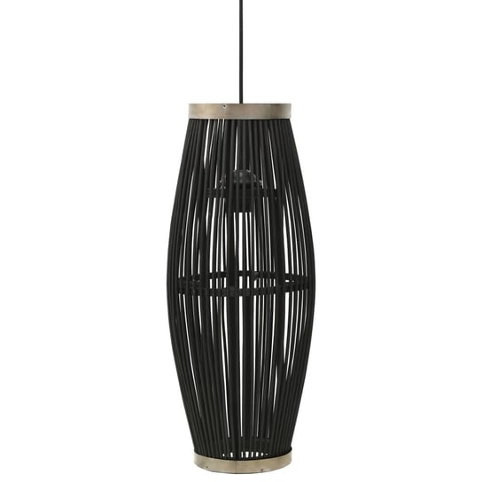 Lampa wisząca, czarna, wiklinowa, 40 W, 23x55 cm, owalna, E27 vidaXL