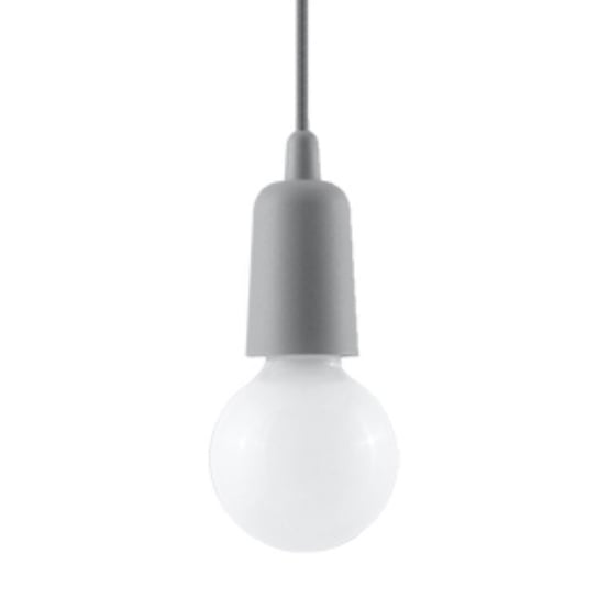 Lampa wisząca DIEGO 1 szara nowoczesny niereguralny regulacja zawiesia SL.0575 Sollux Lighting Sollux Lighting
