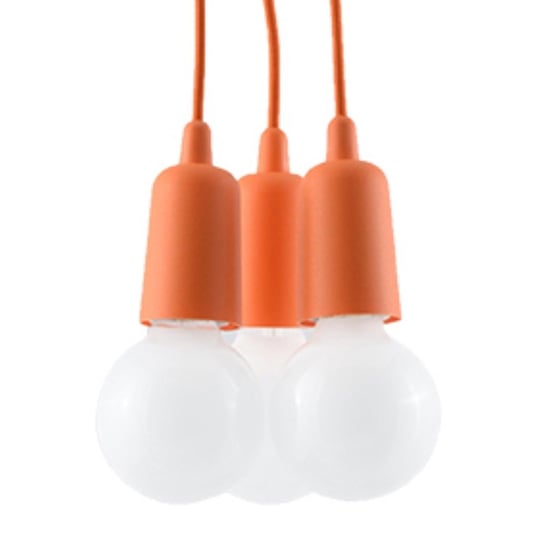 Lampa wisząca DIEGO 3 pomarańczowy nowoczesny niereguralny regulacja zawiesia SL.0585 Sollux Lighting Sollux Lighting