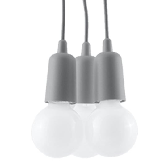 Lampa wisząca DIEGO 3 szara nowoczesny niereguralny regulacja zawiesia SL.0576 Sollux Lighting Sollux Lighting