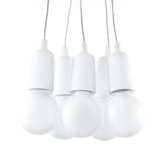 Lampa wisząca DIEGO 5 biała nowoczesny niereguralny regulacja zawiesia SL.0571 Sollux Lighting Sollux Lighting