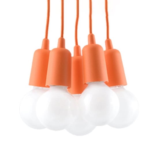 Lampa wisząca DIEGO 5 pomarańczowy nowoczesny niereguralny regulacja zawiesia SL.0586 Sollux Lighting Sollux Lighting