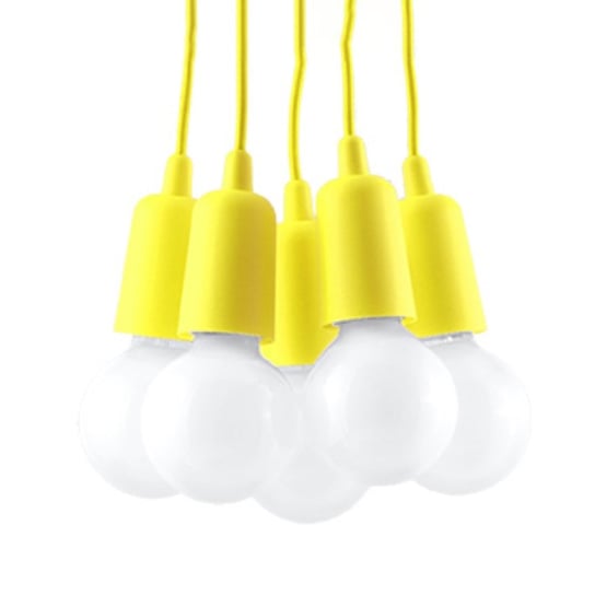 Lampa wisząca DIEGO 5 żółta nowoczesny niereguralny regulacja zawiesia SL.0580 Sollux Lighting Sollux Lighting