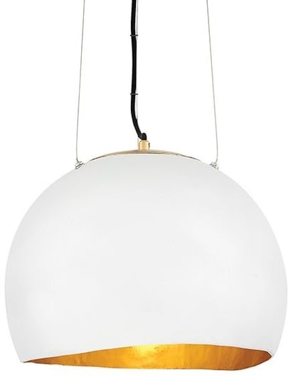 Lampa wisząca do salonu QN-NULA-1P misa złota biała Inna marka
