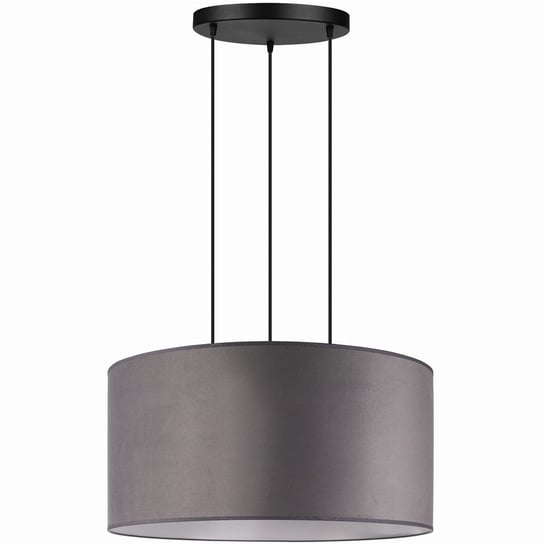 Lampa wisząca DUŻA ABAŻUR XL 60cm WELUR szary Tornado