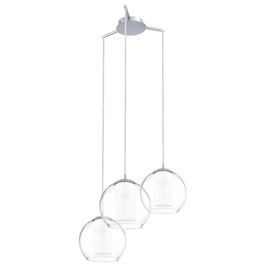 Lampa wisząca EGLO BOLSANO, srebrna, 3x60W, 110x50 cm Eglo