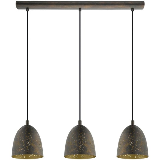 Lampa wisząca EGLO Safi, 3x60 W, E27, brązowo-złota, 110x70x70 cm Eglo
