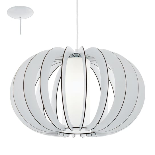 Lampa wisząca EGLO Stellato 2, biało-czarna, 1x60W, 150x50 cm Eglo