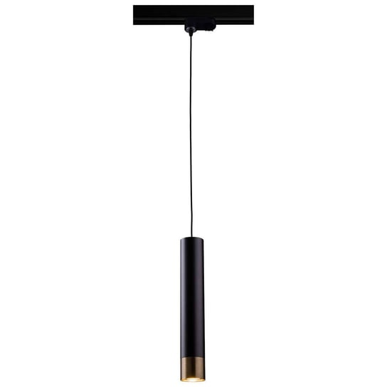 Lampa wisząca EIDO 0350 Amplex metalowa OPRAWA tuba zwis do systemu szynowego 3-fazowego patyna czarny Amplex