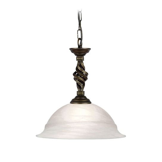 Lampa wisząca ELSTEAD LIGHTING Pembroke, brązowo-biała, 1x100W, 46x34 cm ELSTEAD LIGHTING