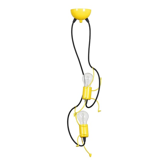 Lampa wisząca EMIBIG Bobi 2, żółta, 60 W, 60x20 cm EMIBIG