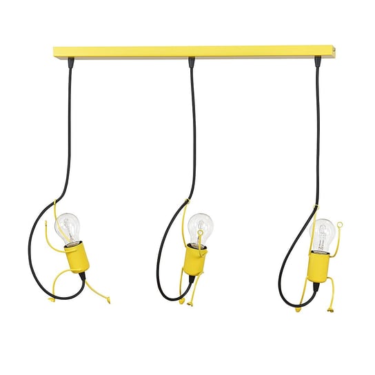 Lampa wisząca EMIBIG Bobi 3, żółta, 60 W, 60x65 cm EMIBIG
