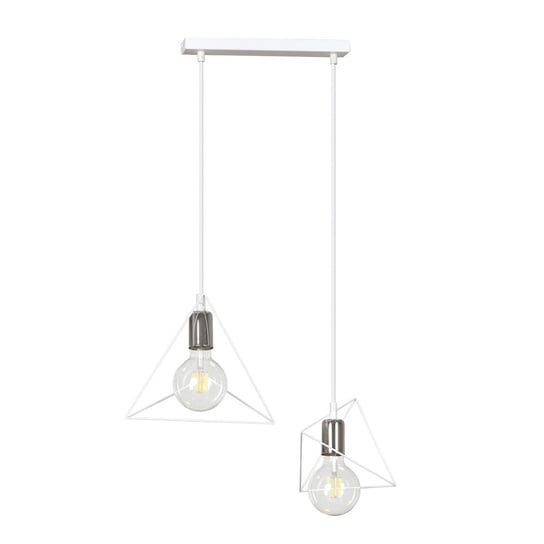 Lampa wisząca EMIBIG Design Dex 2, biała, 60 W, 100x44 cm EMIBIG