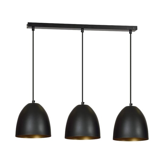 Lampa wisząca EMIBIG Lenox 3, czarno-złota, 60 W, 80x70 cm EMIBIG