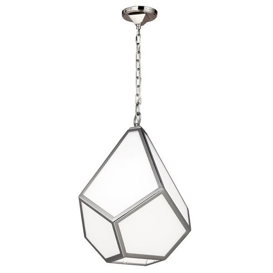 Lampa wisząca FEISS Diamond, biało-srebrna, 1x75W, 64,8x34,3 cm FEISS