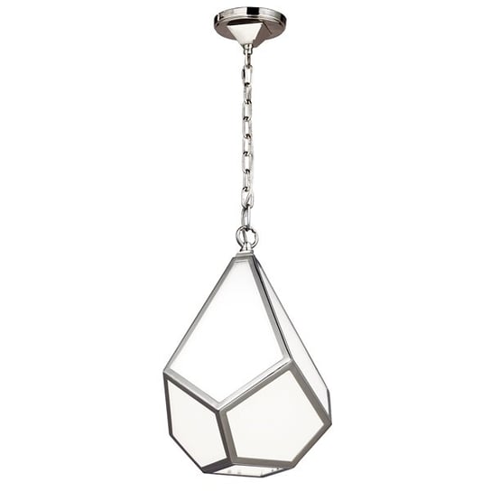 Lampa wisząca FEISS Diamond, srebrno-biały, 1x75W, 51,8x22,9 cm FEISS