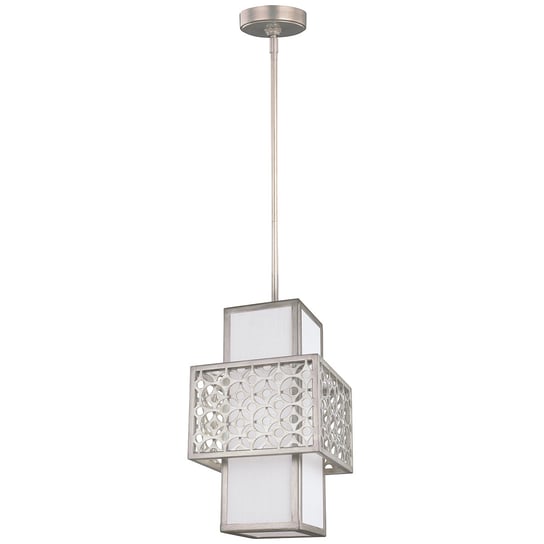 Lampa wisząca FEISS Kenney, srebrno-biała, 1x60W, 45,1x20,3 cm FEISS