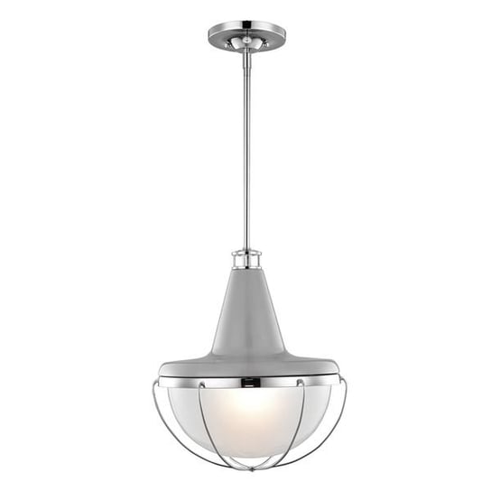 Lampa wisząca FEISS Livingston, srebrna,  1x100W, 43,8x35,2 cm FEISS