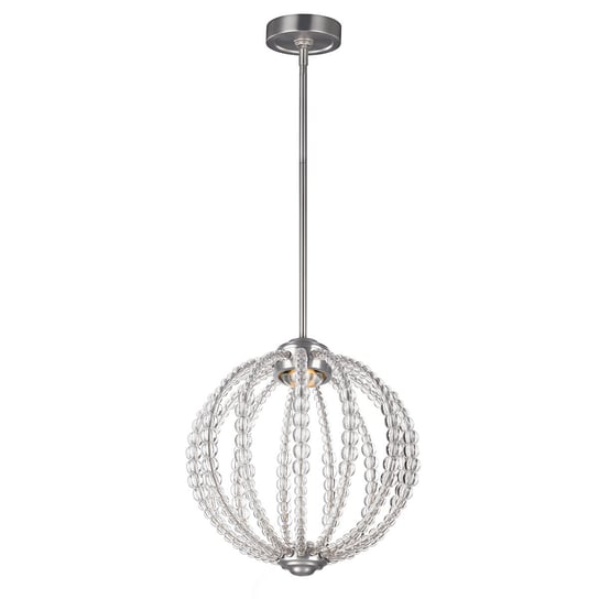 Lampa wisząca FEISS Oberlin, srebrna, 1x8W, 3000K, 50,8x35,2 cm FEISS
