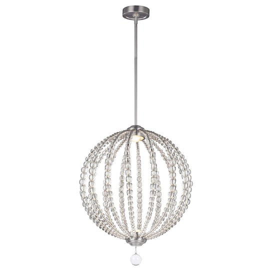 Lampa wisząca FEISS Oberlin, srebrna, 1x8W, 3000K, 73x50,9 cm FEISS