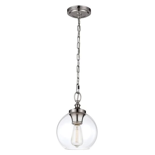 Lampa wisząca FEISS Tabby, srebrna, 1x60W, 44,5x21,6 cm FEISS
