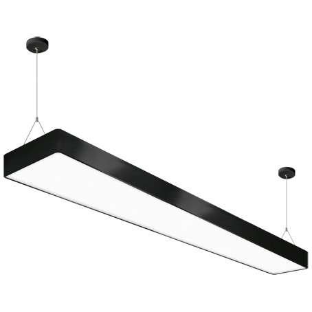 LAMPA wisząca FLARA 03634 Ideus metalowa OPRAWA zwis LED 45W 4000K prostokątny czarny IDEUS