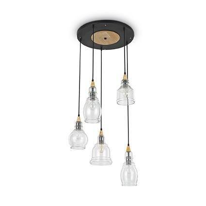 Lampa wisząca GRETEL SP5 kol. czarny (103174) Ideal Lux - żyrandol Inna marka