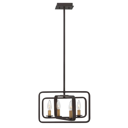 Lampa wisząca HINKLEY LIGHTING Quentin, czarna, 4x60W, 36,2x38,1 cm Hinkley Lighting