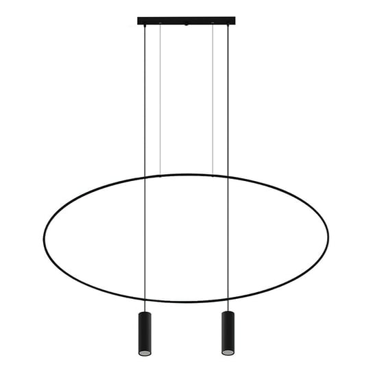 Lampa wisząca HOLAR 2 czarna minimalistyczny owal regulacja zawiesia TH.017CZ Thoro Lighting Thoro Lighting