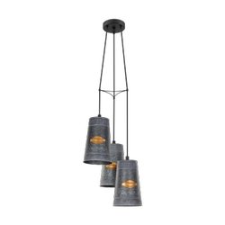 Lampa wisząca HONEYBOURNE czarna antyczny złoty cynk 3x E27 60W 43108 EGLO Eglo