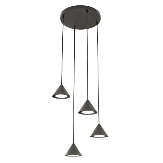 Lampa wisząca INEZ nowoczesny design SUFITOWA 4x klosz Metal GX53 regulacja EMIBIG