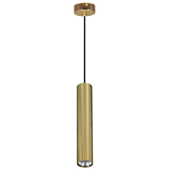 LAMPA wisząca K-4825 Kaja metalowa OPRAWA okrągły ZWIS tuba złota KAJA