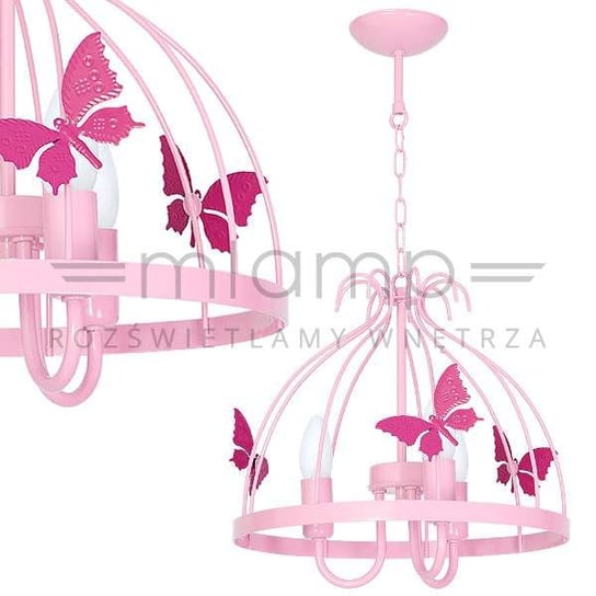 LAMPA wisząca KAGO MLP1169 Milagro dziecięca OPRAWA zwis motylki różowe Milagro
