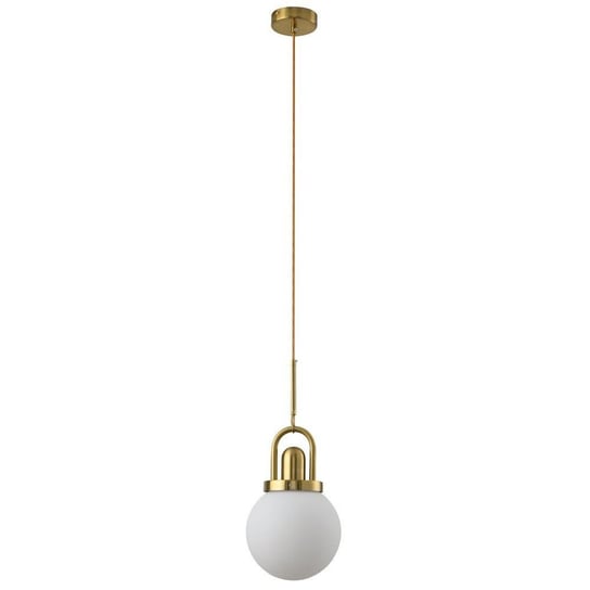 LAMPA wisząca KKSMP0093 szklana OPRAWA ball ZWIS kula złota biała Step Into Design