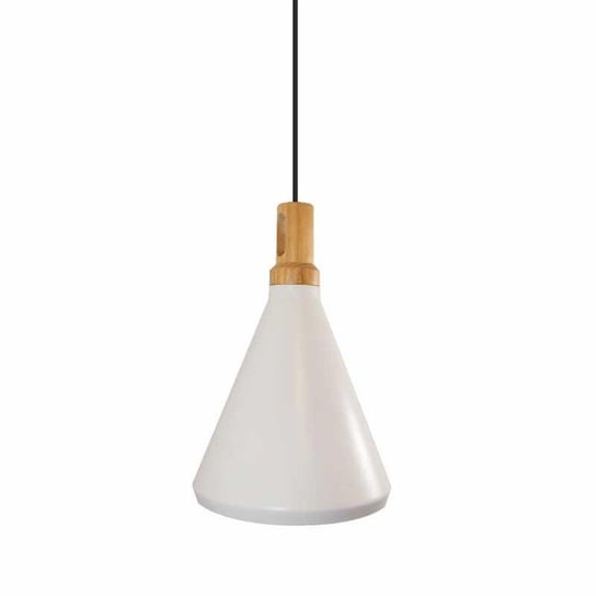 LAMPA wisząca KKST-5097C skandynawska OPRAWA zwis stożek drewno biały Step Into Design